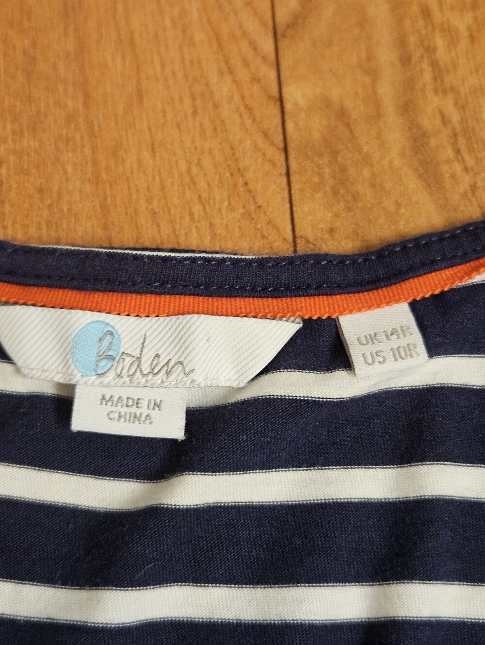 Boden Navy and White Flowy Striped Button-Front Midi Dress With Pockets - Picture 2 of 4